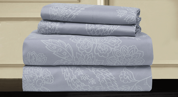 PRINTED PAISLEY SHEET SET LILAC